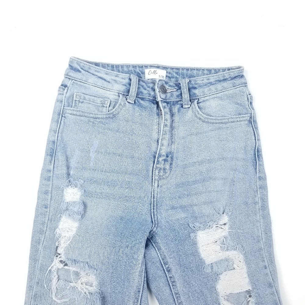 Cello Distressed Jeans Size 1/25 Light Wash